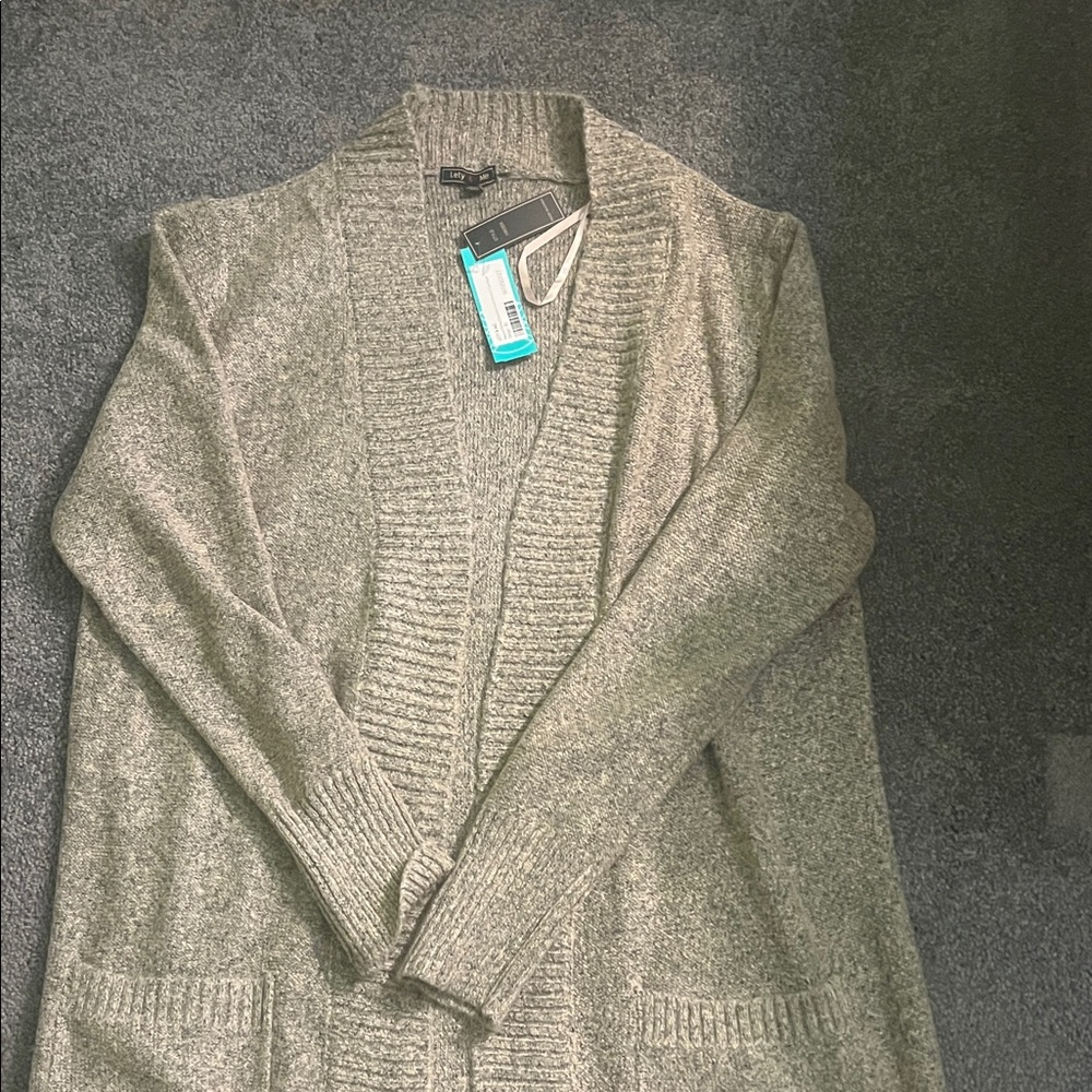 Elegant Heather Gray Women's Cardigan
